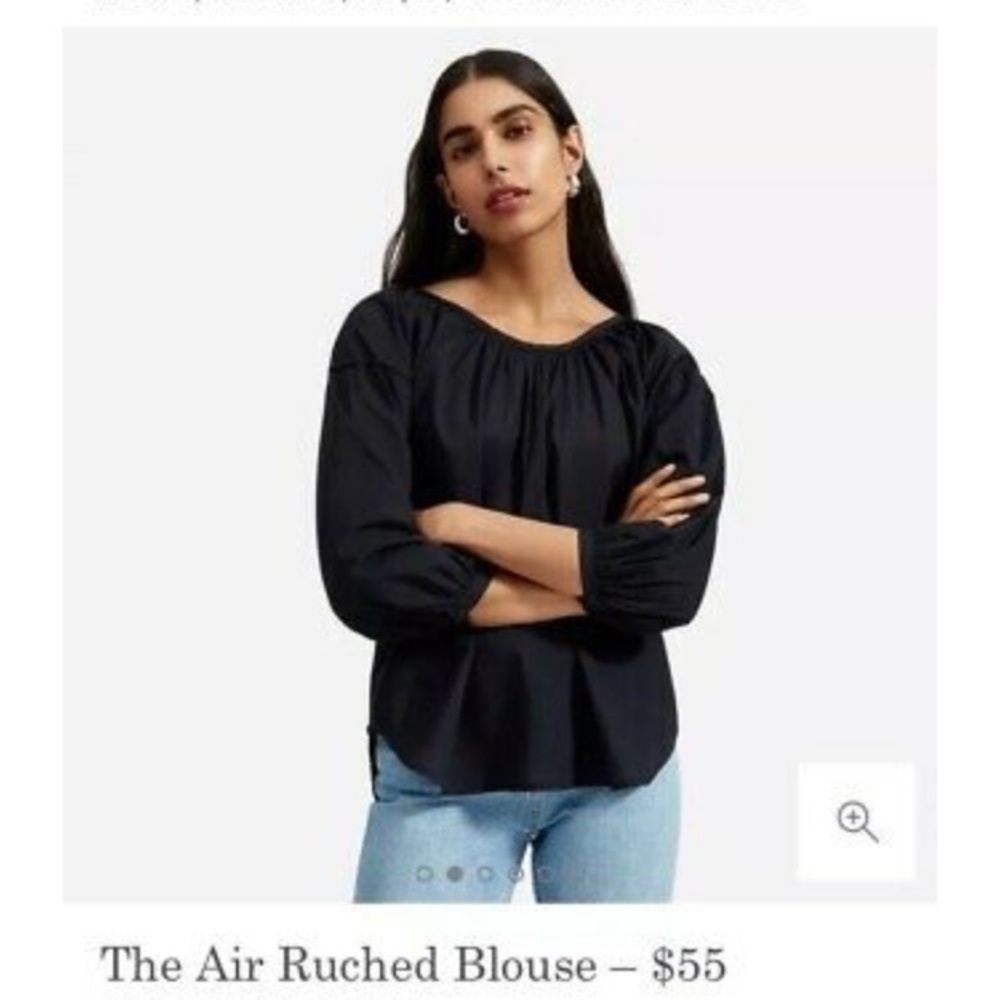 NWT Everlane black Air Ruched Top size 0